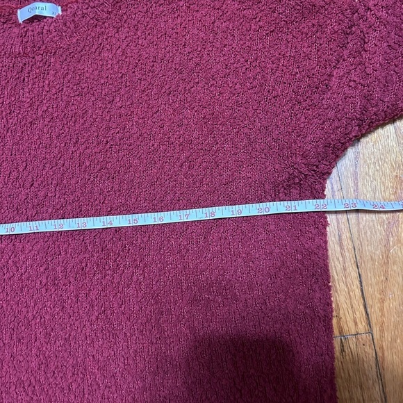 Qearal Long Sleeve Fuzzy Knitted Sweater Popcorn Side Split Loose Pullover XL - Picture 6 of 9